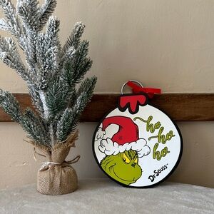 Dr. Seuss Grinch Ornament wall decor - Red, White, and Green
